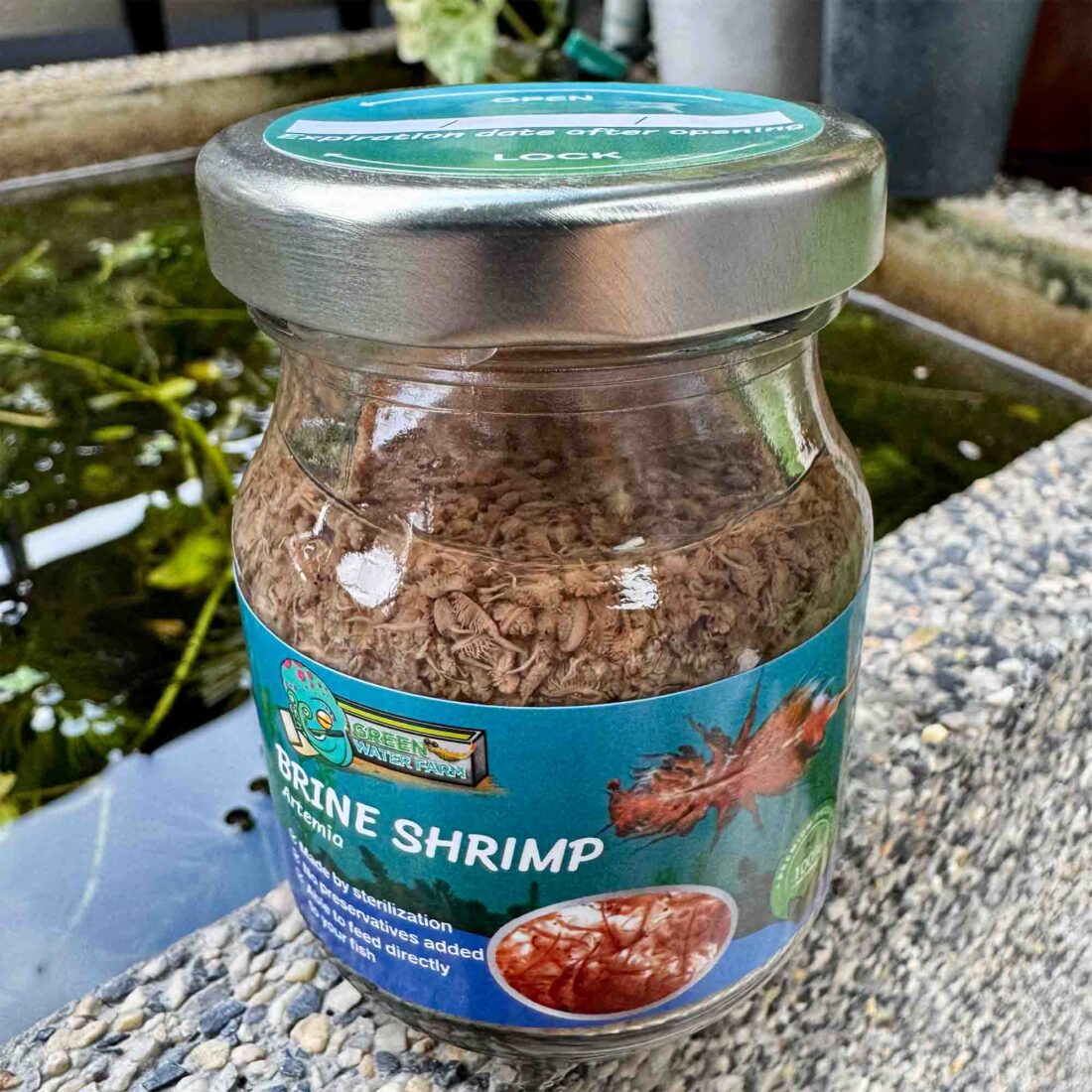 Artemia sterilized product packaging for aquarium use