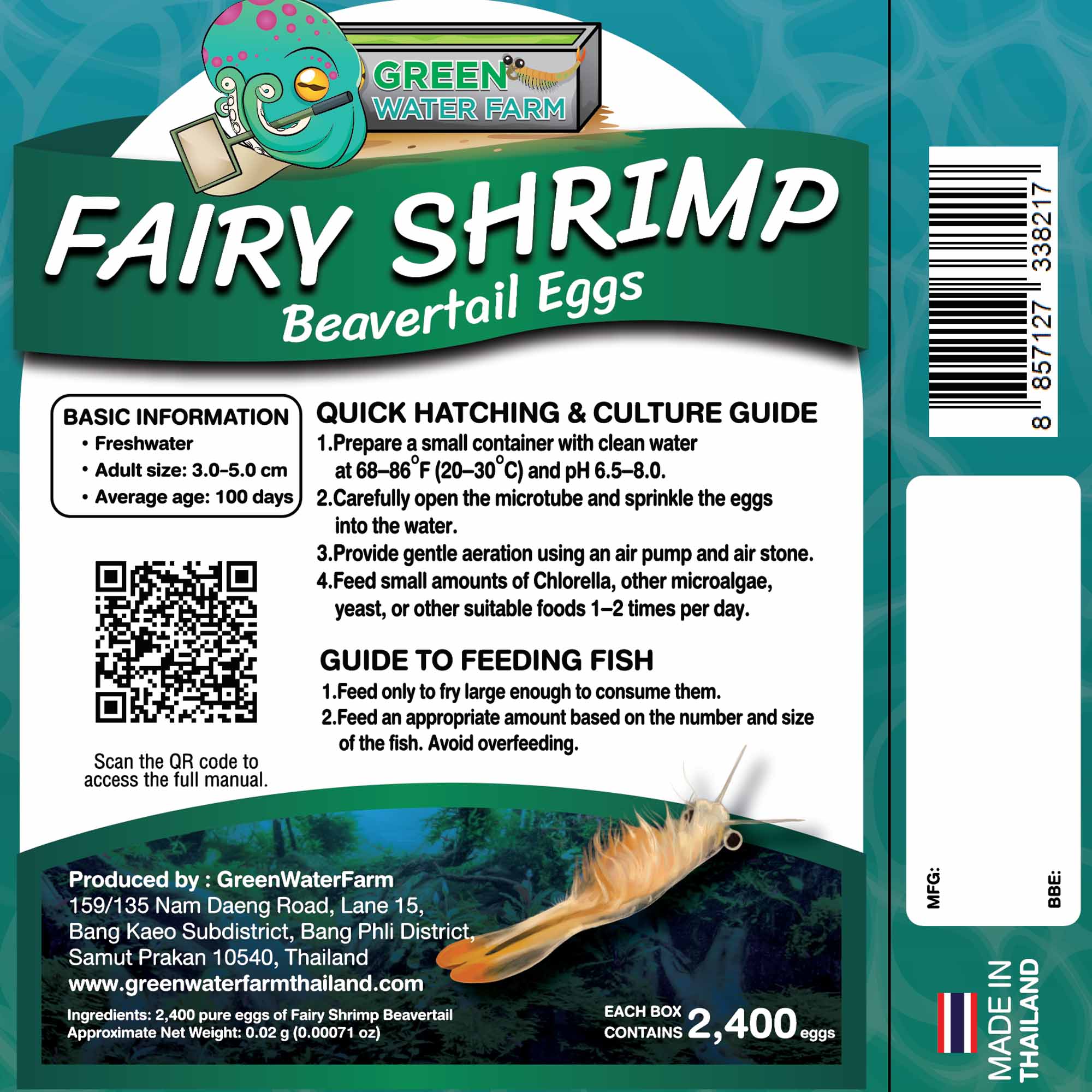 Beavertail Fairy Shrimp Egg Description